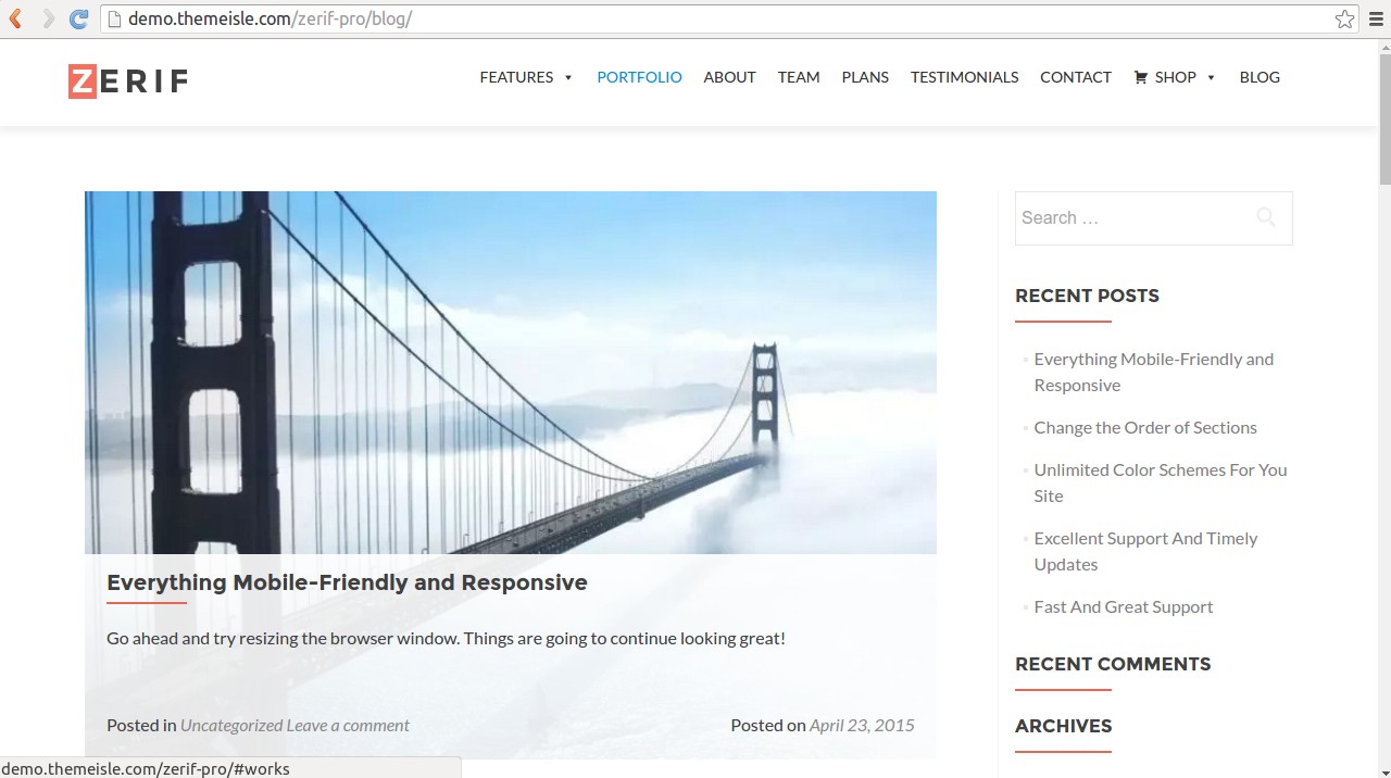 Zerif WordPress Theme