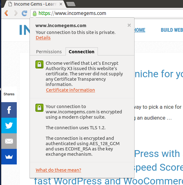 HTTPS in action on incomegems.com